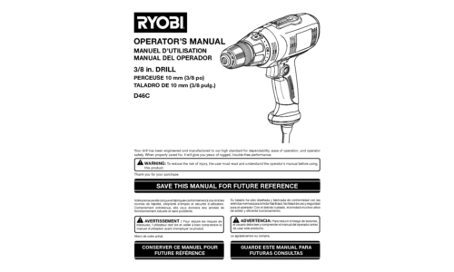 Ryobi D46CK User Manual