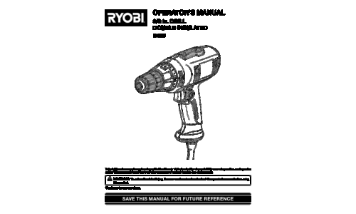 Ryobi D46C User Manual