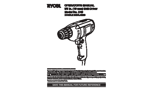 Ryobi D40 User Manual