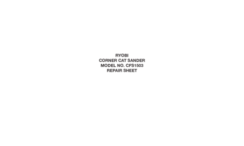 Ryobi CFS1501-38 User Manual