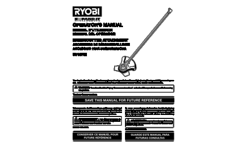 Ryobi Brush Cutter RY15702 User Manual