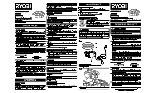 Ryobi Battery Charger AM00180 User Manual