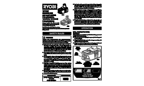 Ryobi Battery Charger 130155001 User Manual