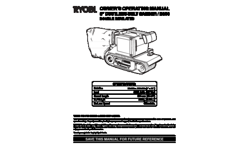 Ryobi B850 User Manual