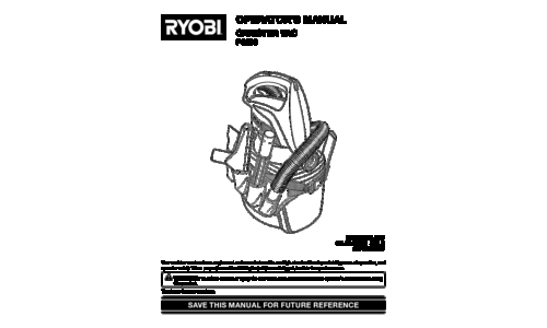 Ryobi Automobile Accessories P3200 user manual