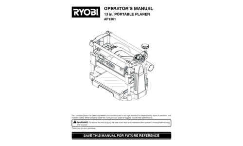 Ryobi AP1301 User Manual