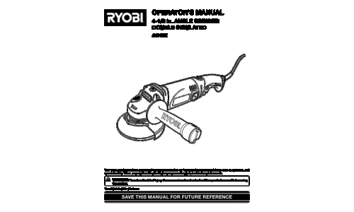 Ryobi AG452 User Manual