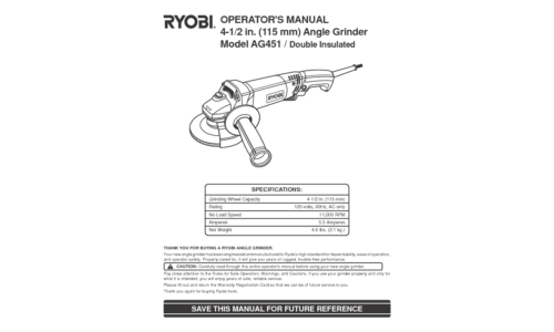 Ryobi AG451 User Manual