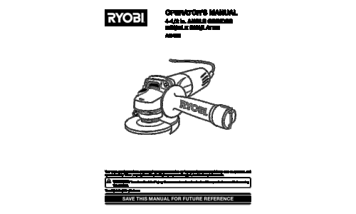 Ryobi AG402 User Manual