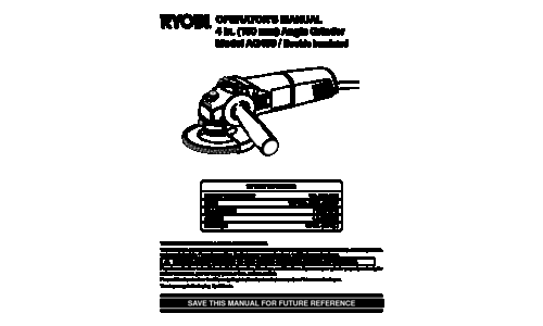 Ryobi AG400 User Manual