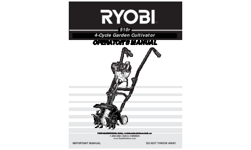 Ryobi 510r User Manual