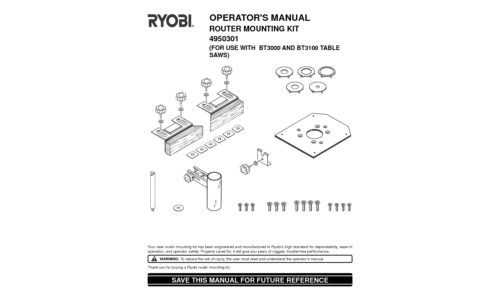 Ryobi 4950301 User Manual