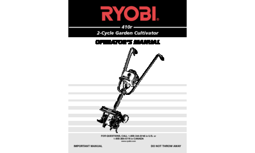 Ryobi 410r User Manual