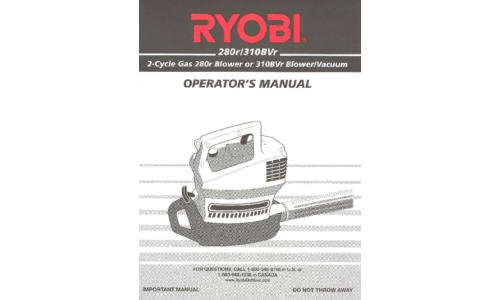 Ryobi 280r User Manual