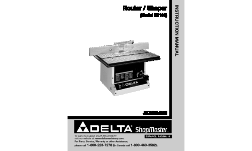 Delta ShopMaster SM300 User Manual