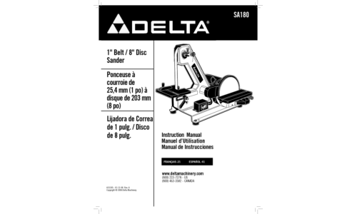 Delta SA180 User Manual