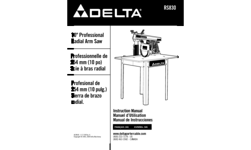 Delta RS830 User Manual