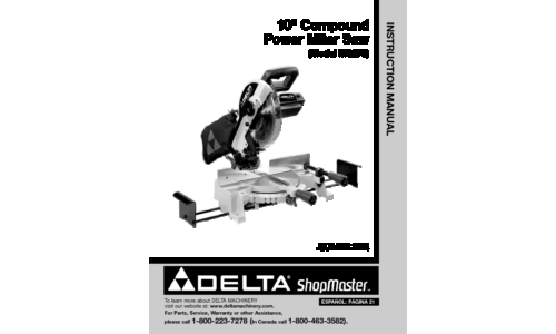 Delta MS275 User Manual