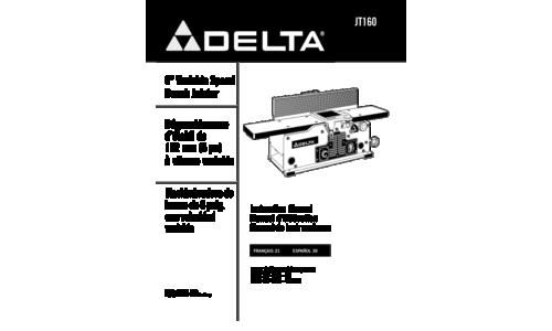 Delta JT160 User Manual