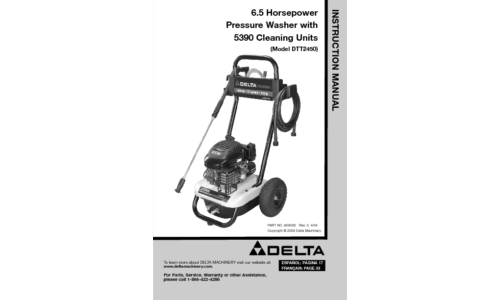 Delta DTT2450 User Manual