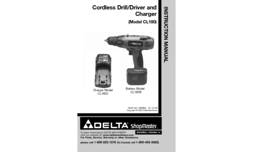 Delta CL180JS User Manual