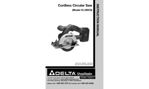 Delta CL180CS User Manual