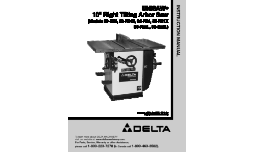 Delta 36-R31X User Manual