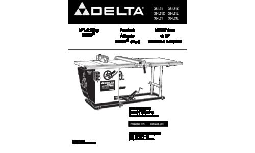 Delta 36-L51X User Manual