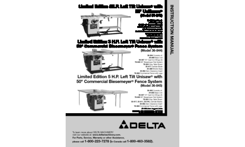 Delta 36-714B User Manual