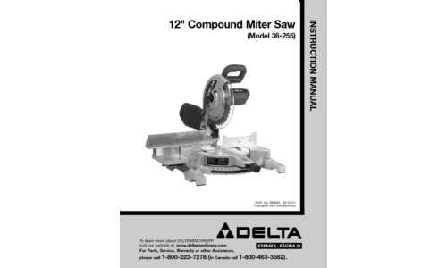 Delta 36-255 User Manual