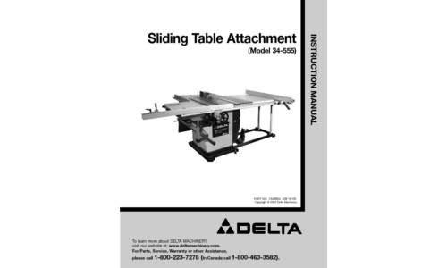 Delta 34-555 Saw User Manual