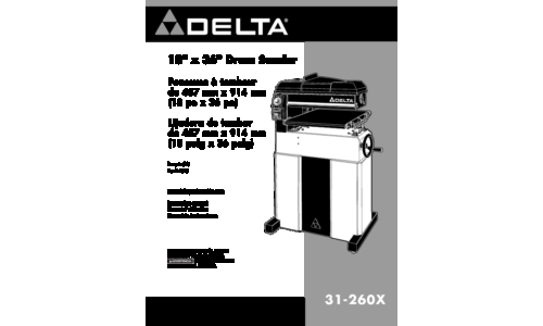 Delta 31-260X User Manual