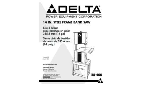 Delta 28-400 Saw User Manual