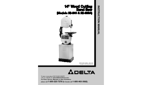 Delta 28-299A Instruction manual