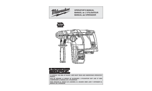 Milwaukee V28 0756-20 User Manual