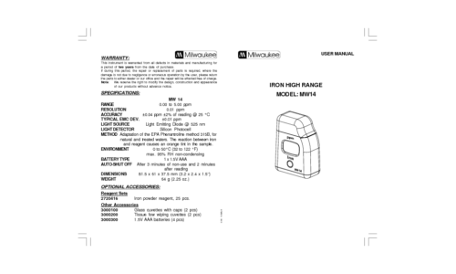 Milwaukee Tools Soldering Gun MW14 User Manual