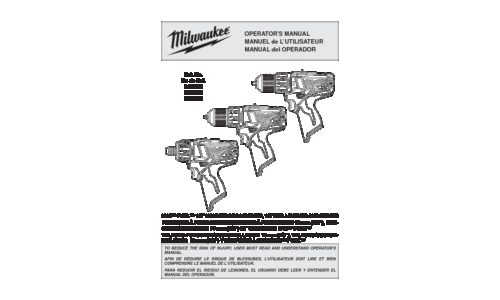 Milwaukee M12 FUEL 2404-20 User Manual