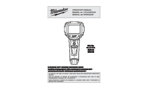 Milwaukee M-SPECTOR 360 2313-20, 2313-21-2426-20, 2313-21-2420-20, 2313-21-48-11-2420, 2313-20, 2314-21 User Manual