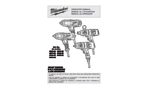 Milwaukee 9096-20 User Manual