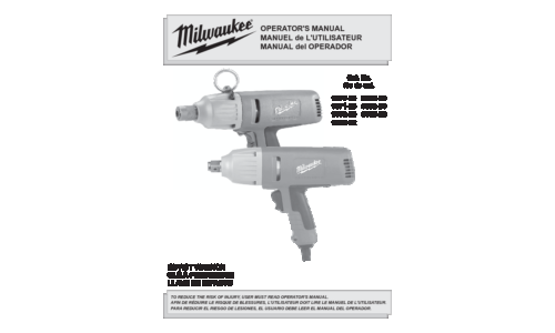 Milwaukee 9072-20 User Manual