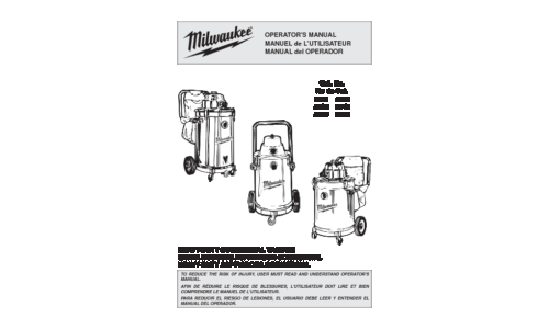 Milwaukee 8965 User Manual