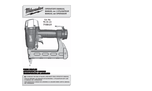 Milwaukee 7155-21 User Manual