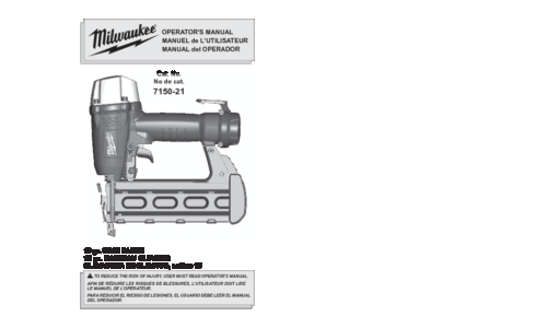 Milwaukee 7150-21 User Manual