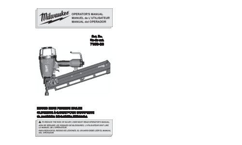 Milwaukee 7100-20 User Manual