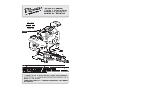 Milwaukee 6955-20 User Manual