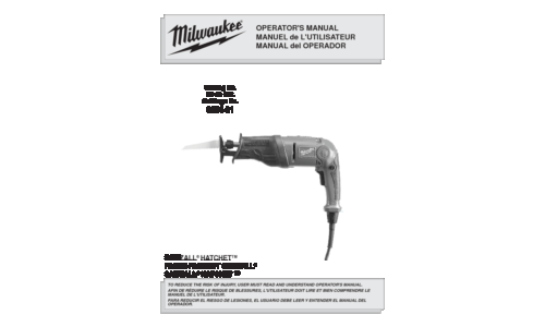 Milwaukee 6524-21 User Manual