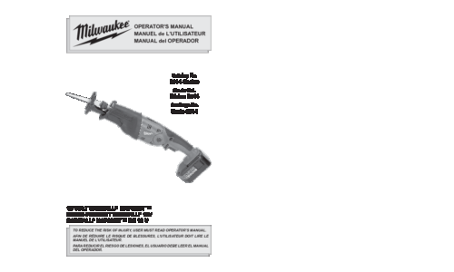 Milwaukee 6514 Series User Manual