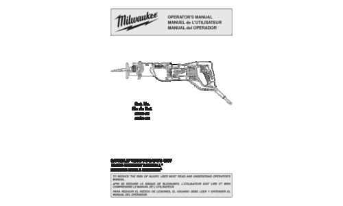 Milwaukee 6509-31 User Manual