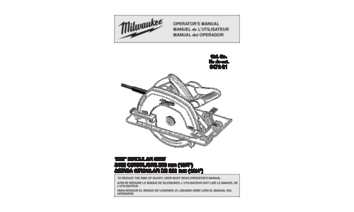 Milwaukee 6470-21 User Manual