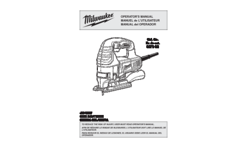 Milwaukee 6278-20 User Manual